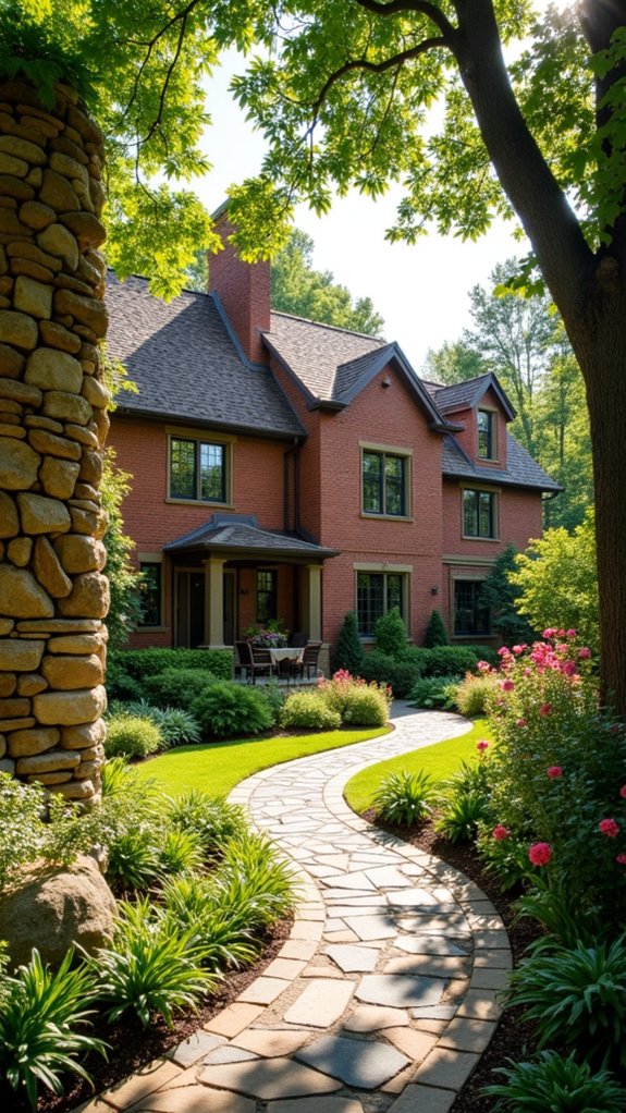 charming privacy with stone