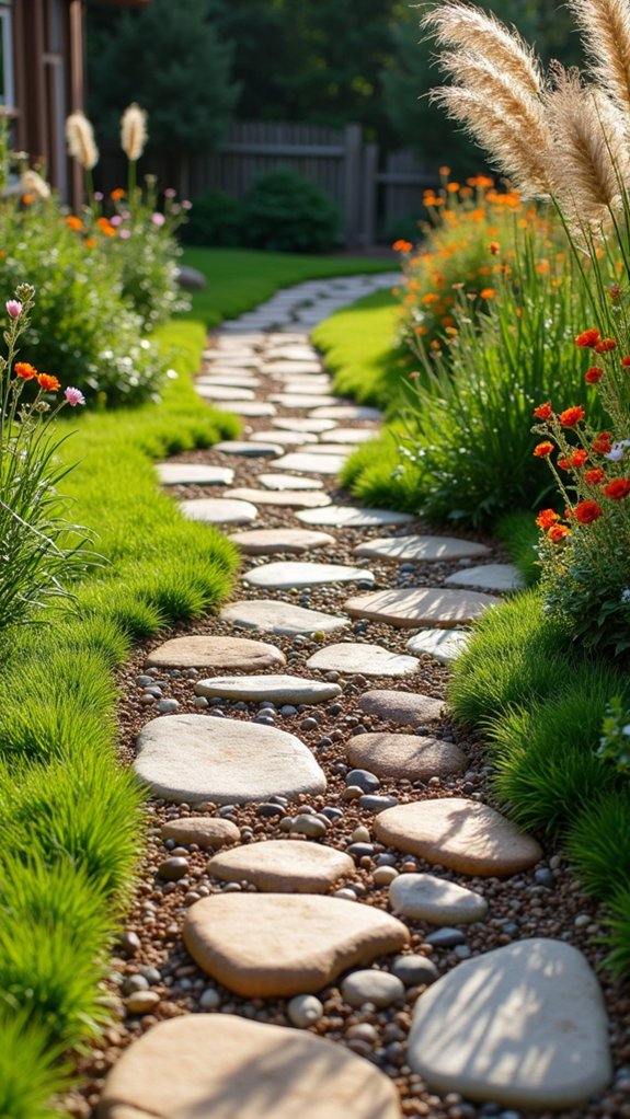 charming rock garden pathways
