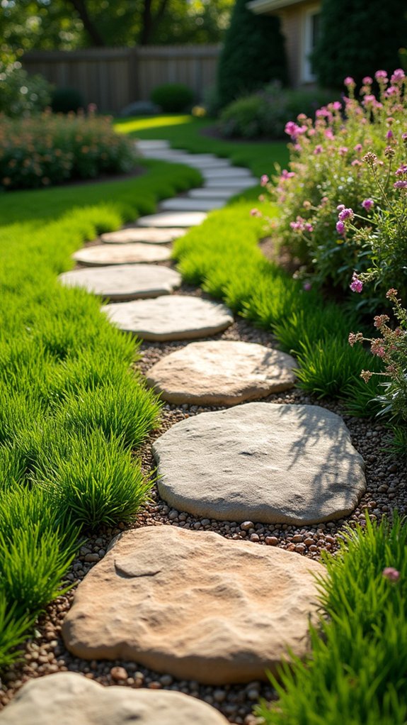 charming rock pathway design