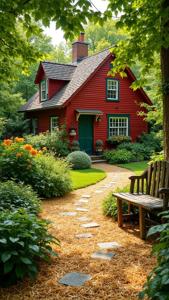 charming straw mulch aesthetic