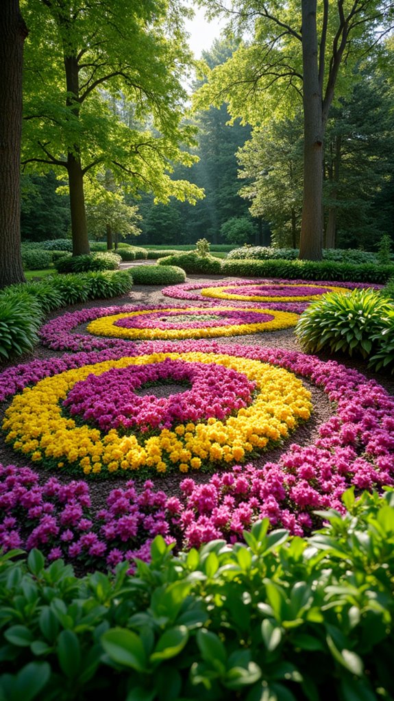 circular flower bed creativity