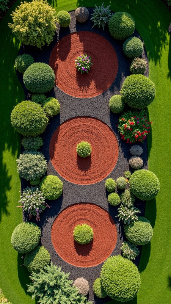 circular mulch garden borders