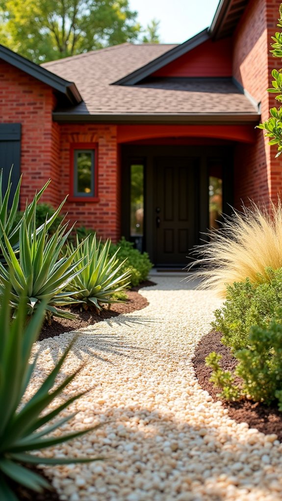 coastal charm with shell mulch