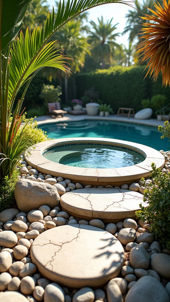 coastal vibe pebble accents