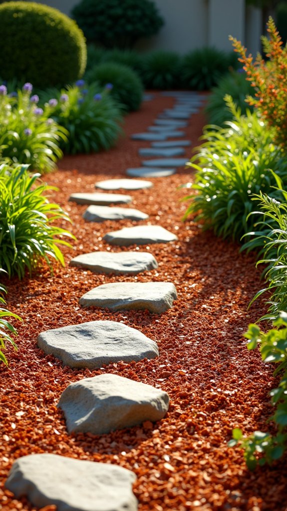 colored mulch enhances landscapes