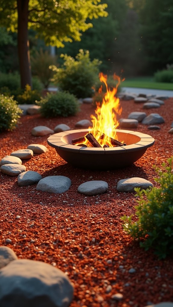 colorful mulch enhances ambiance