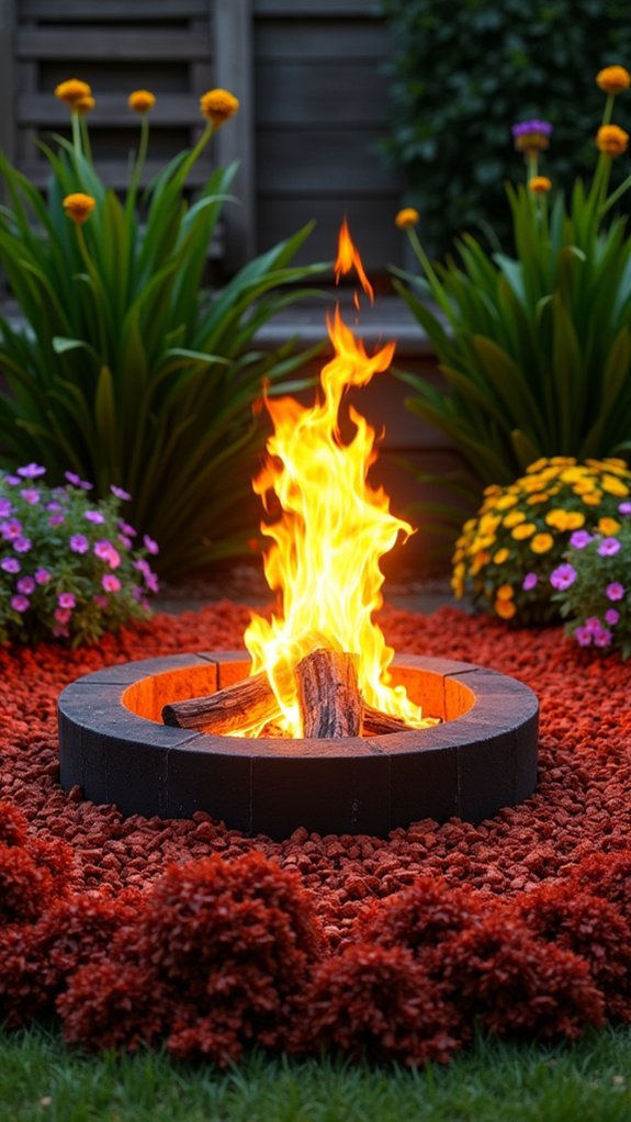 colorful mulch enhances ambiance