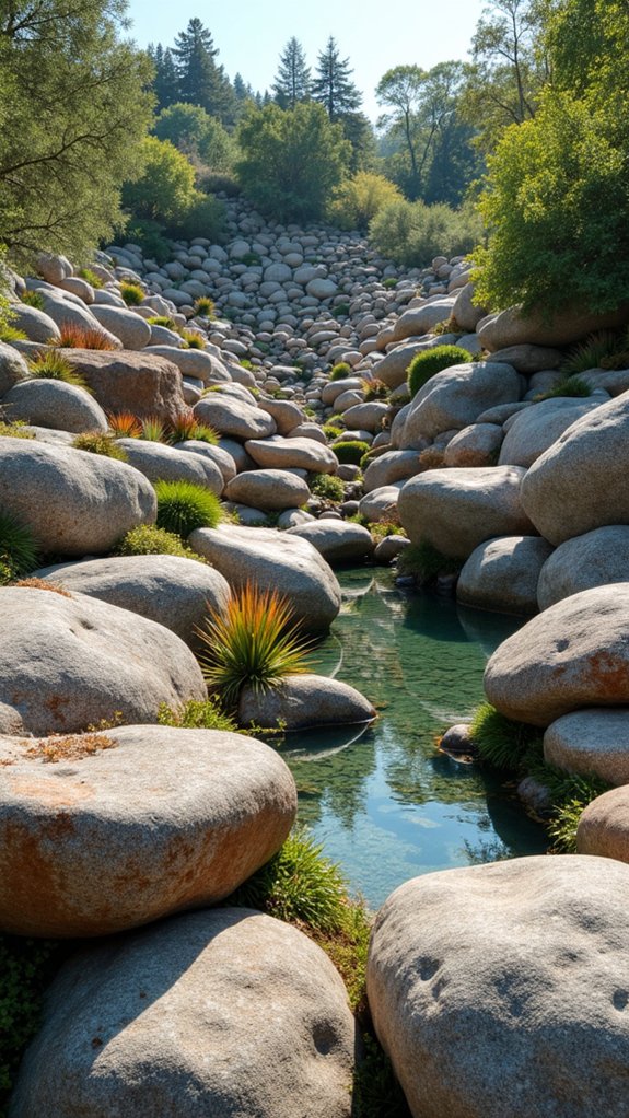 colorful rock sculpture installations