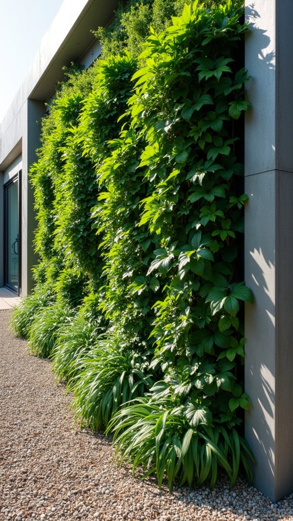 concrete framed vertical gardens
