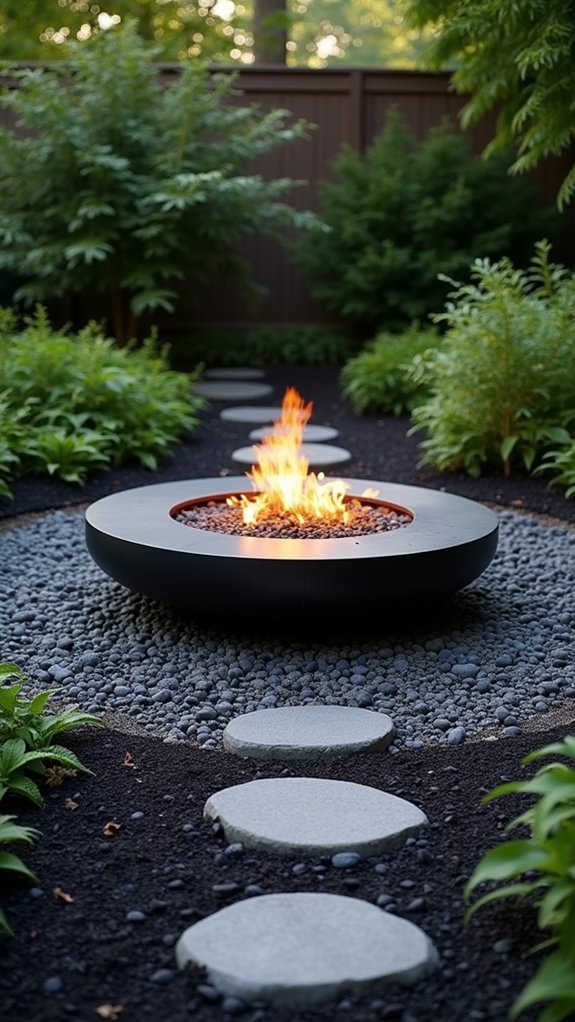 contemporary cozy fire pit
