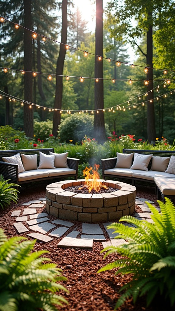 cozy fire pit area