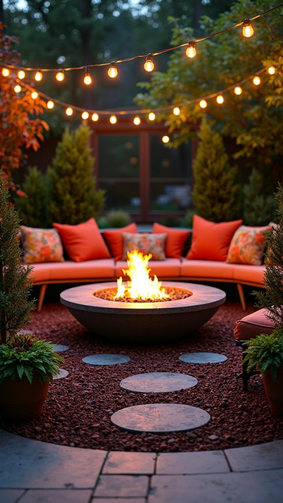 cozy fire pit atmosphere