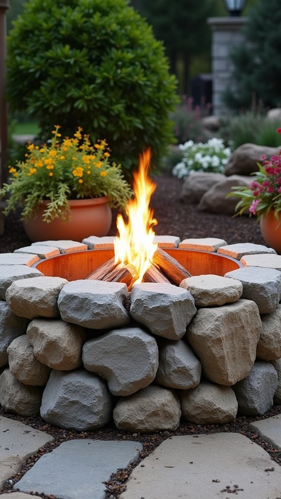 cozy fire pit retreat