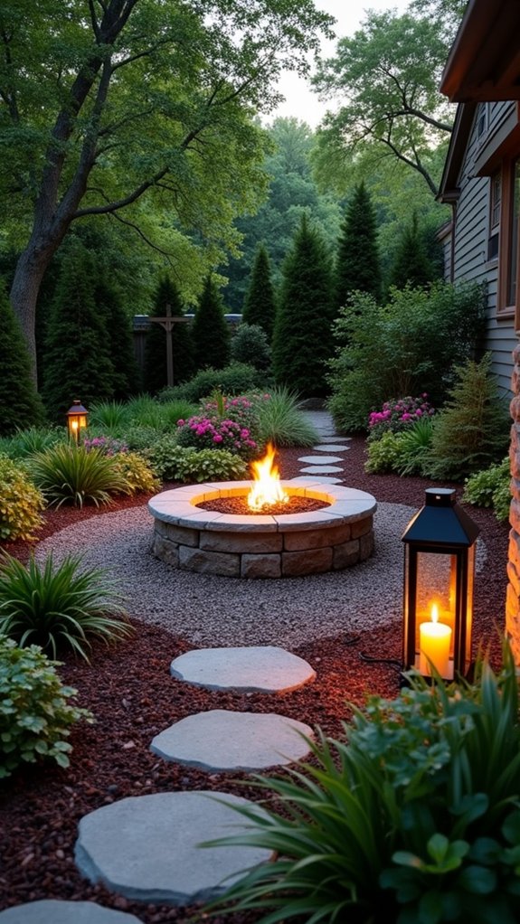 cozy fire pit retreat