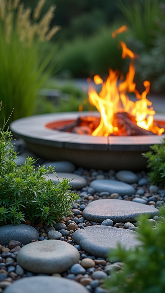 cozy fire pit surround
