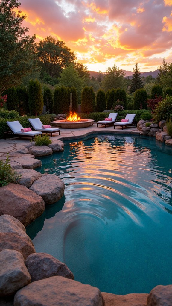cozy firepit rock gathering
