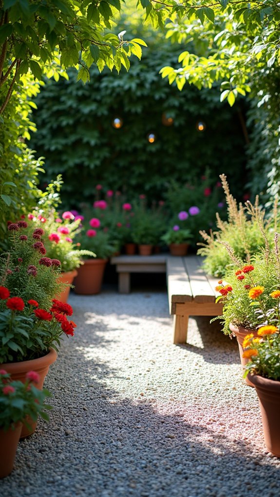 cozy gravel garden retreat