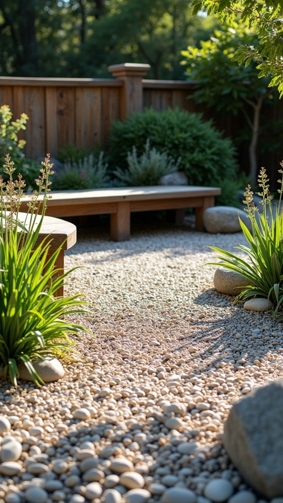 cozy gravel seating area