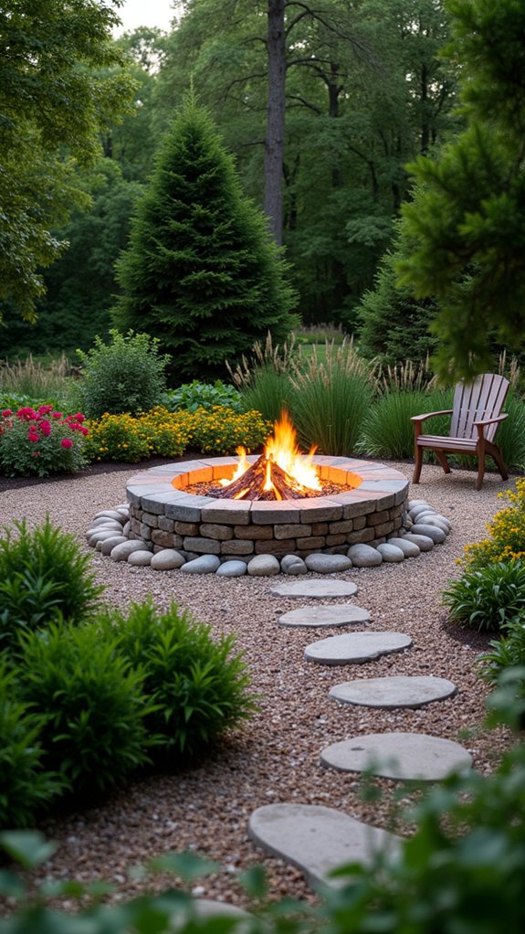 cozy low maintenance fire pit