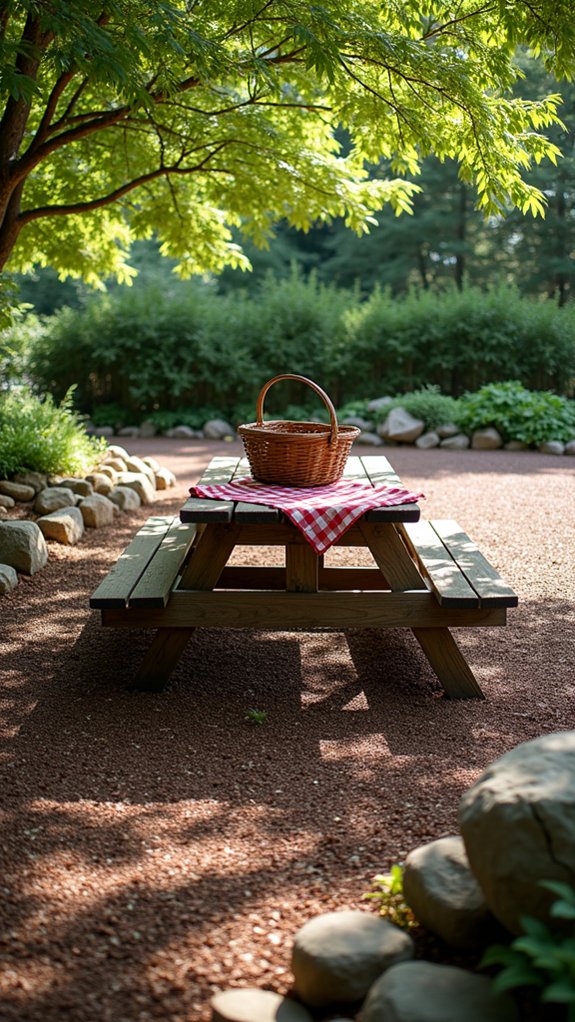 cozy outdoor picnic area