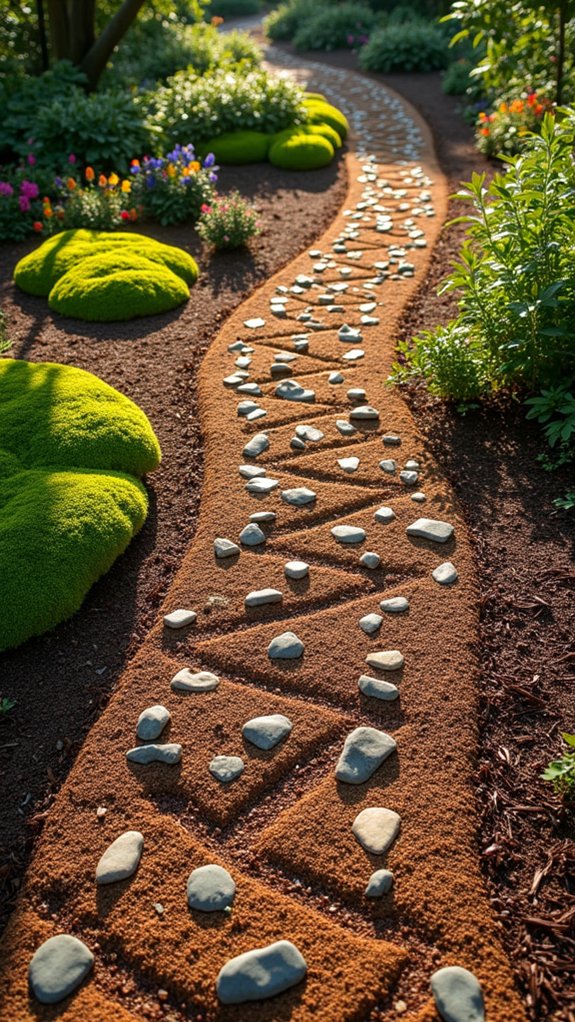 creative mulch walkway designs