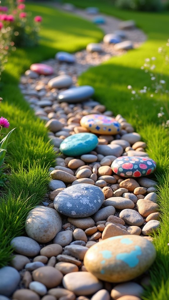 creative outdoor rock art