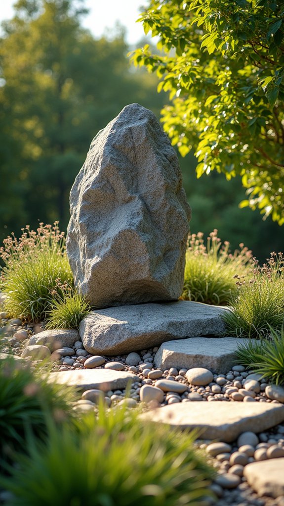 creative rock garden art