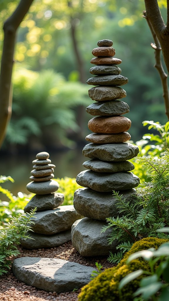 creative stacked stone artistry