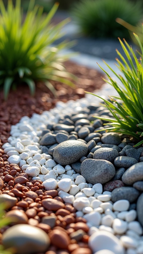 crushed rock enhances planters