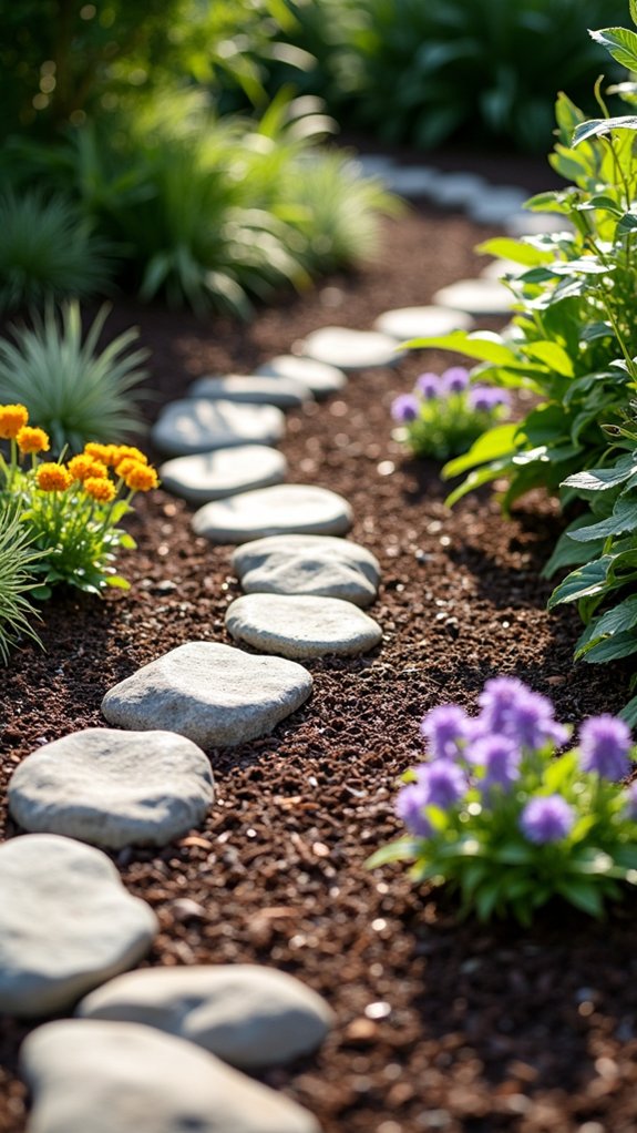 curved rock garden borders