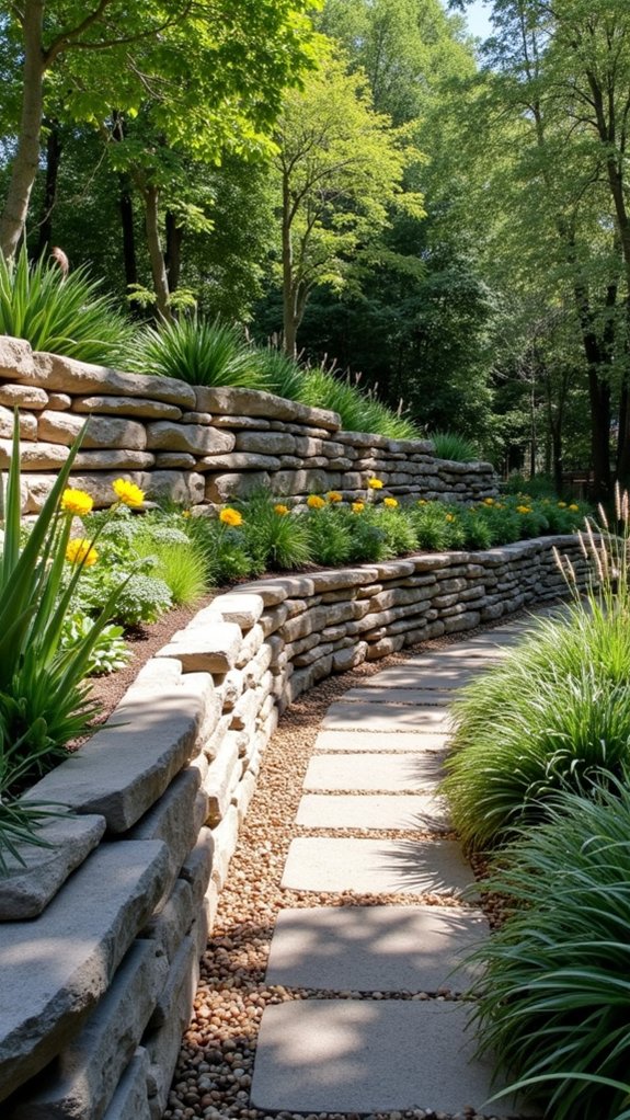 custom rock retaining walls
