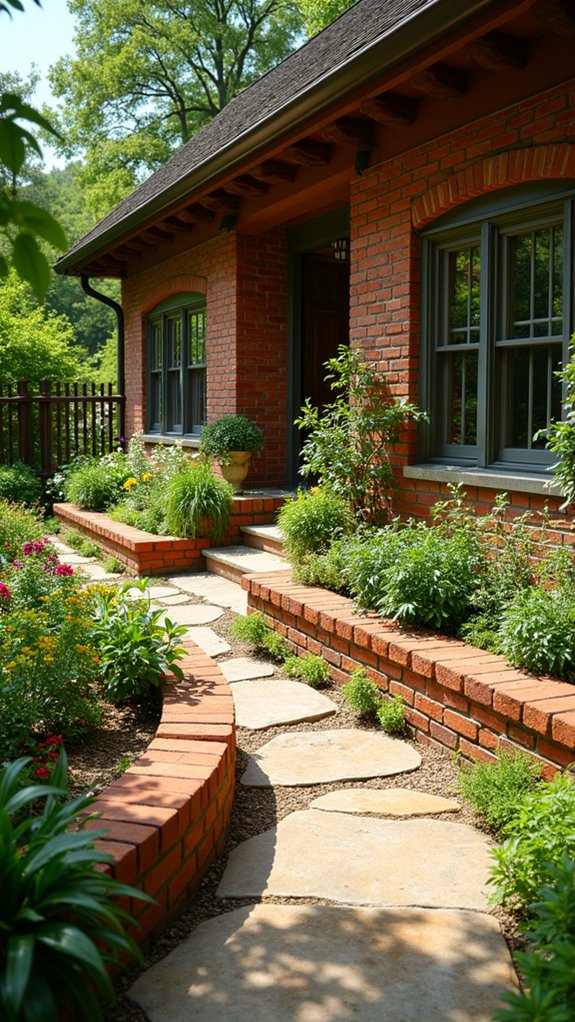 customizable brick and stone planters