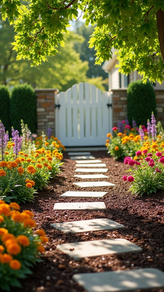 decorative mulch enhances flower beds