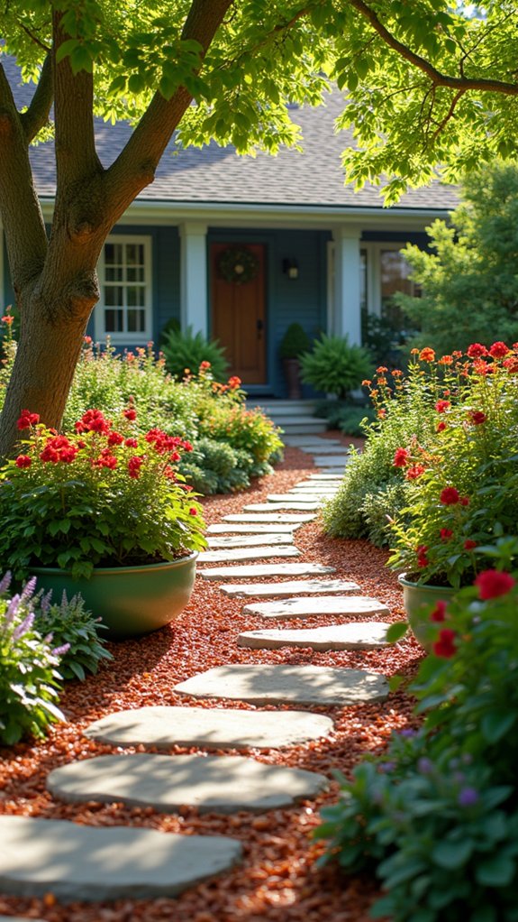 decorative mulch enhances planters