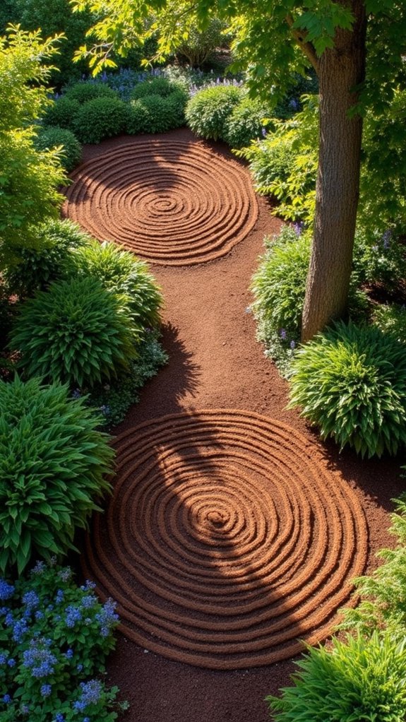 decorative mulch garden patterns