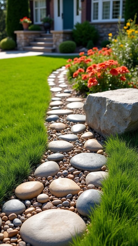 decorative rock landscape borders