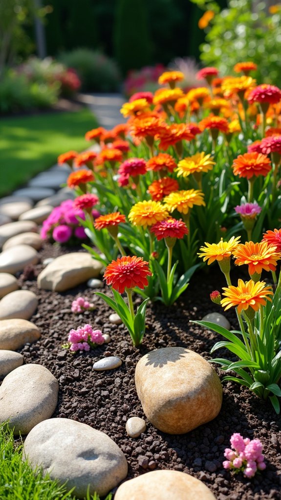 decorative rocks for flower beds