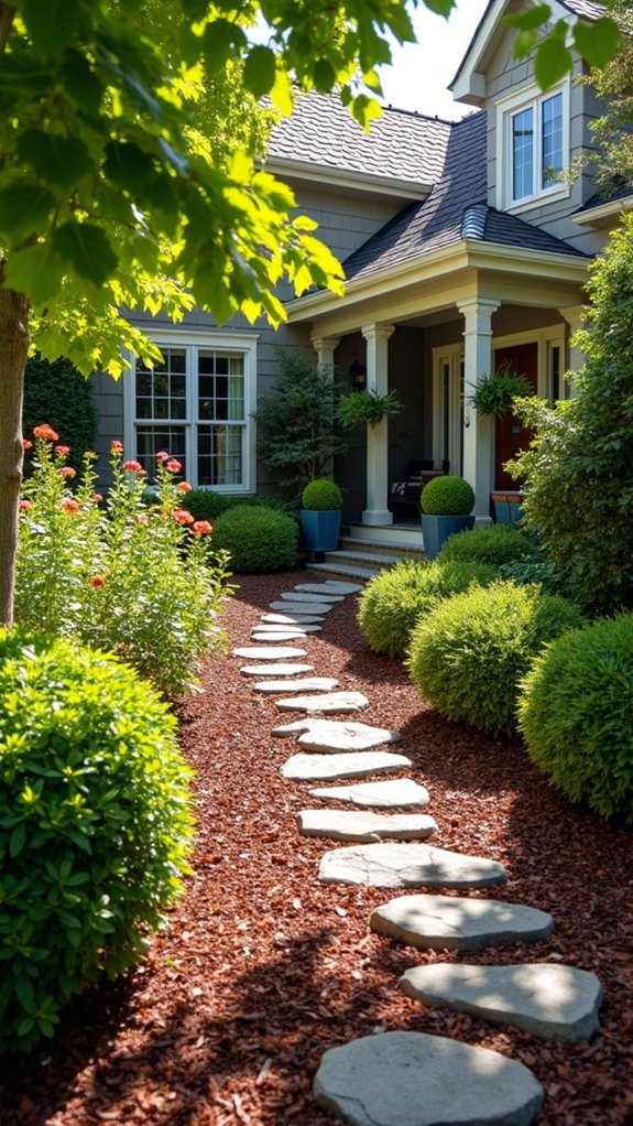 decorative stone mulch combination