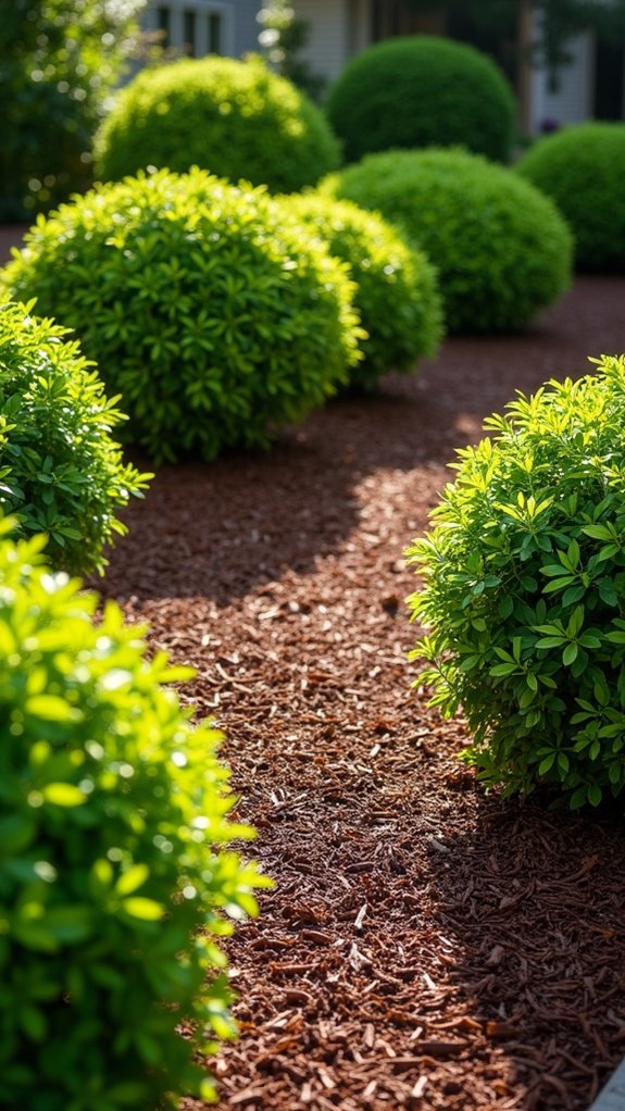 defined spaces with mulch