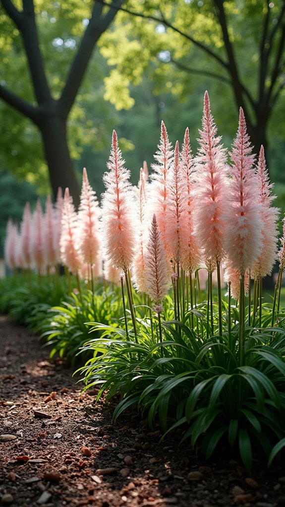 delicate blooms in shade