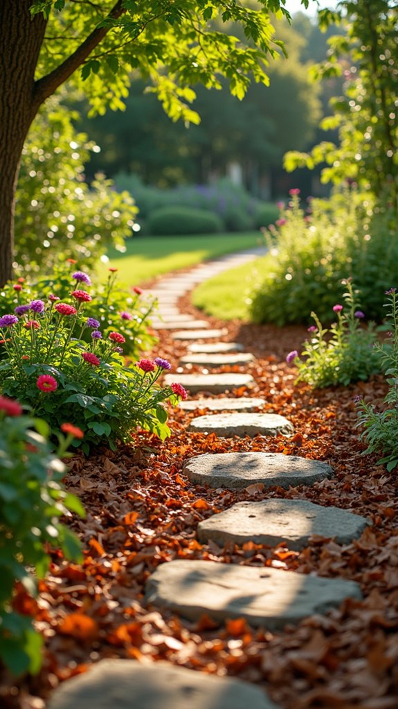 dried leaves enhance gardens