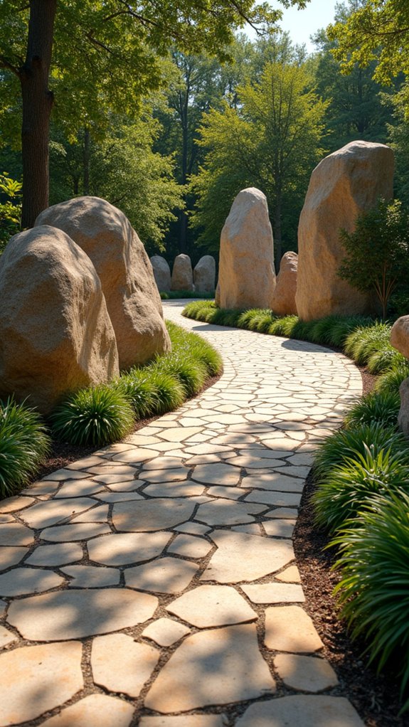 driveway landscape artistic transformation