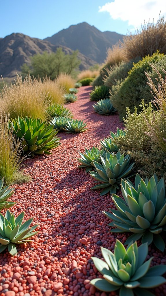 drought tolerant succulent garden mulch