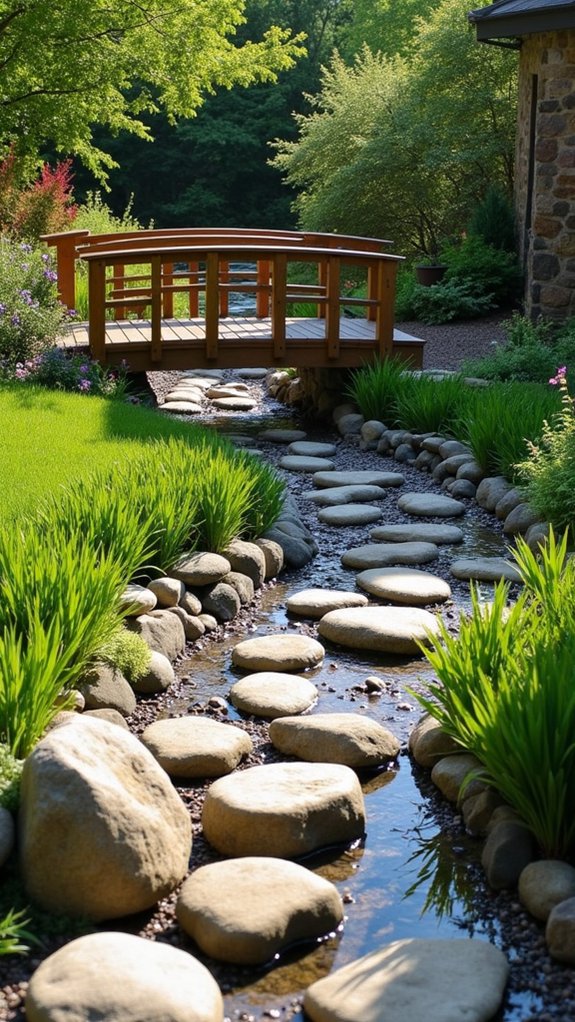 dry riverbed for drainage