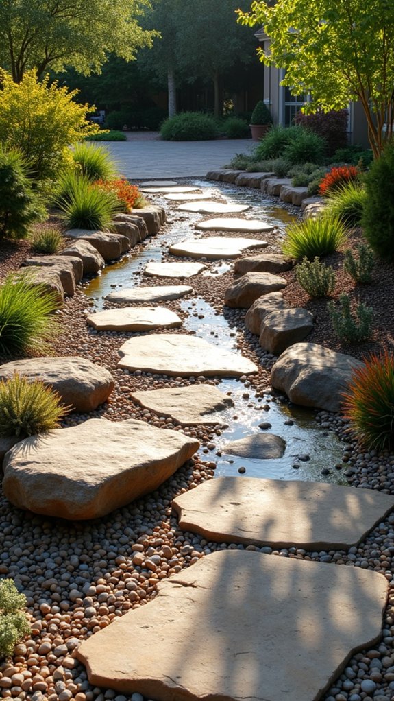 dry stream bed creation