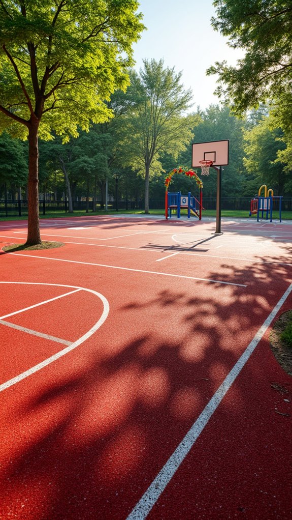 durable and vibrant sports area