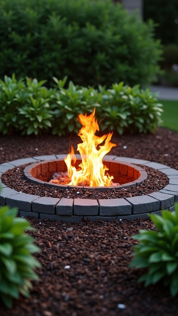 edging enhances fire pit aesthetics