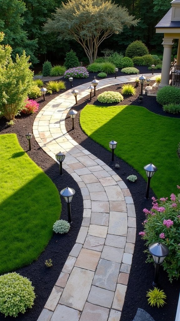 elegant black mulch borders