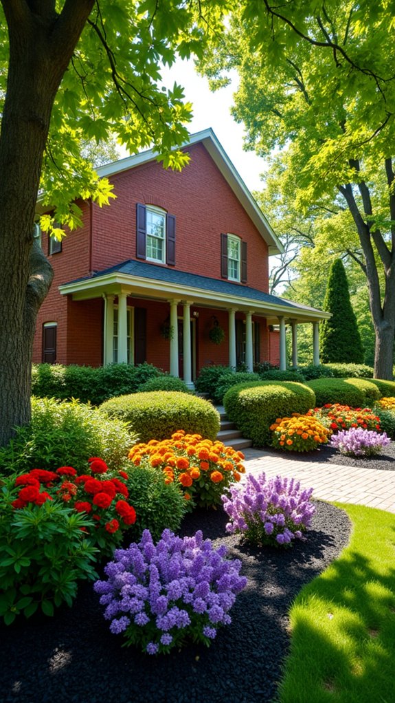 elegant black mulch contrast