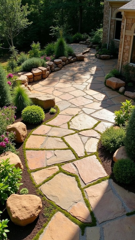 elegant flagstone patio design